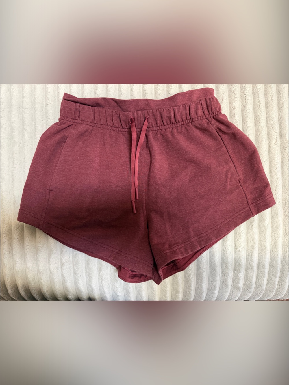 lululemon athletica Maroon Drawstring Athletic Shorts